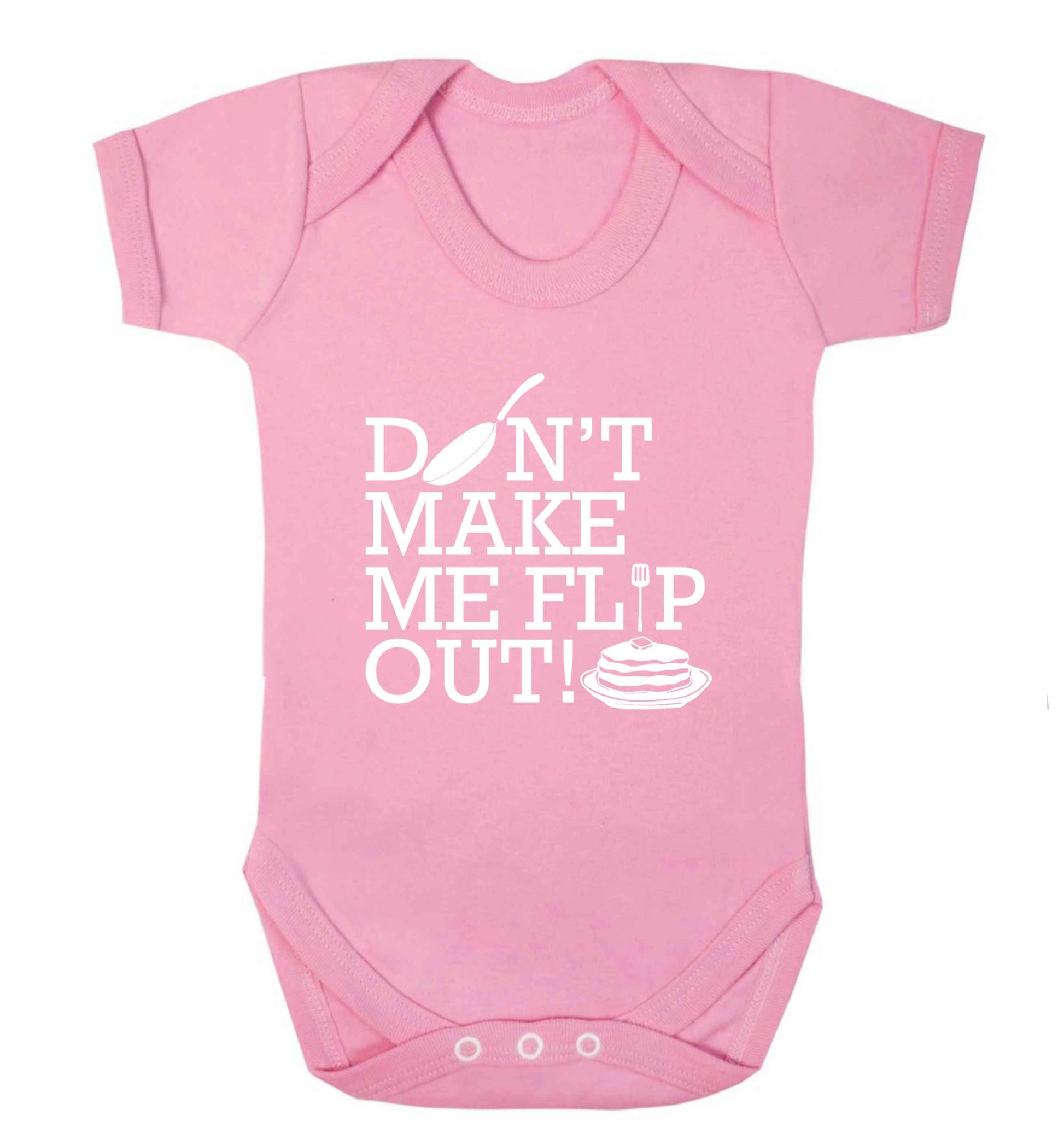 Don't make me flip out baby vest pale pink 18-24 months
