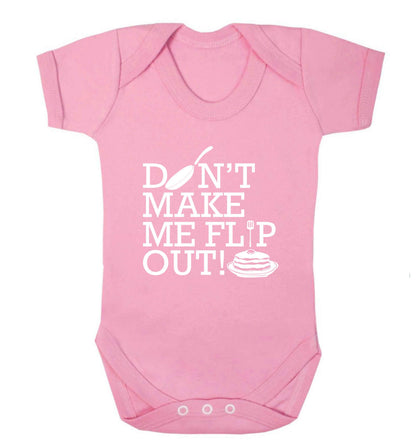Don't make me flip out baby vest pale pink 18-24 months