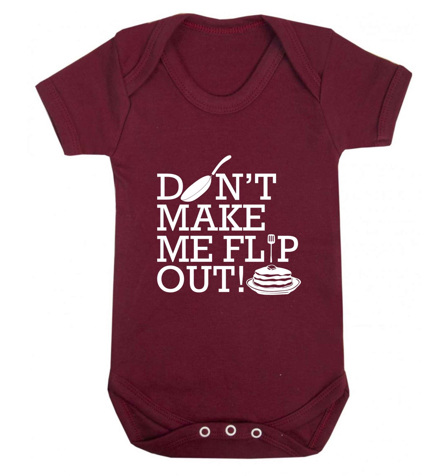 Don't make me flip out baby vest maroon 18-24 months