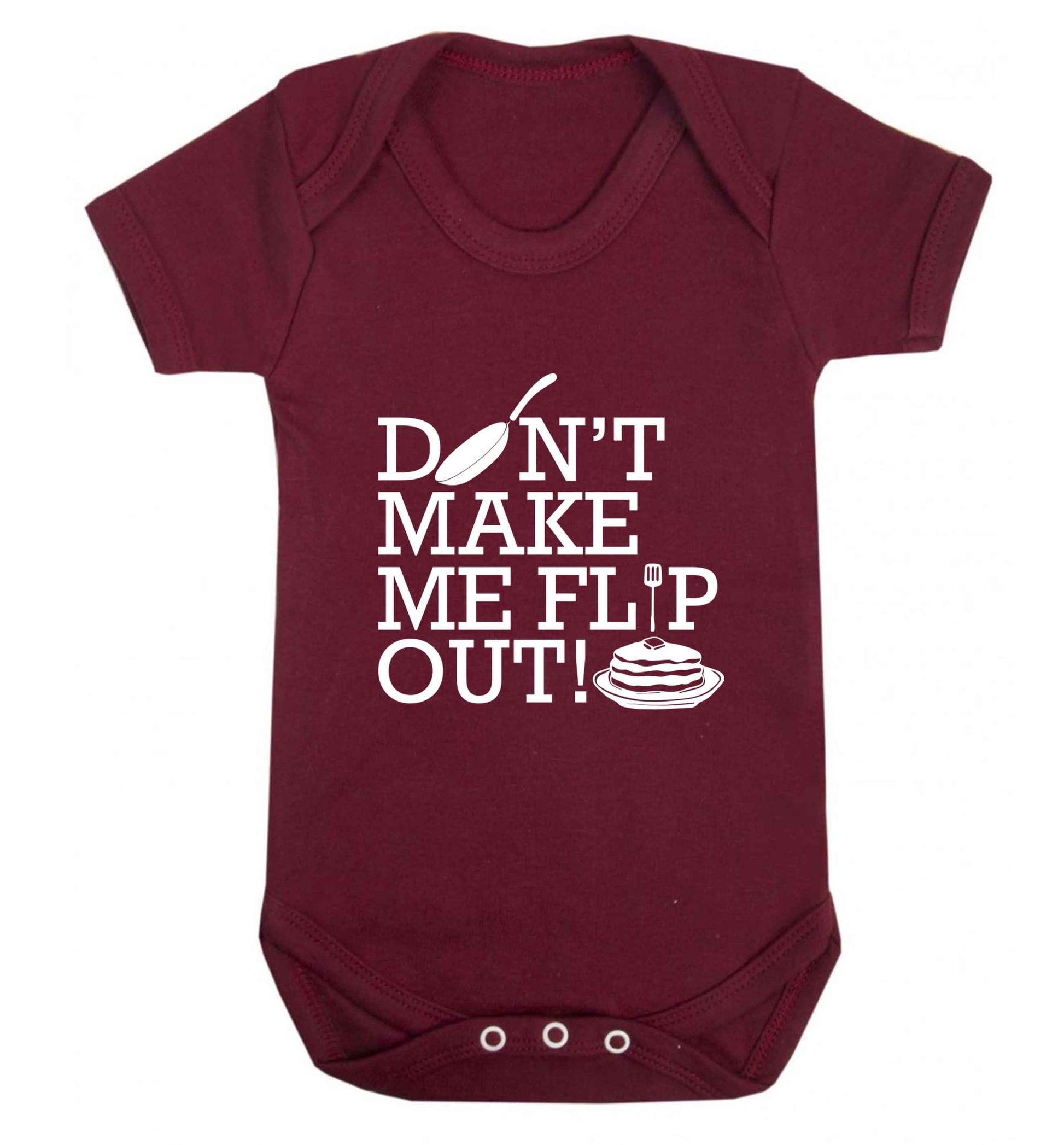 Don't make me flip out baby vest maroon 18-24 months