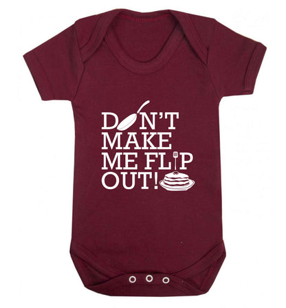 Don't make me flip out baby vest maroon 18-24 months