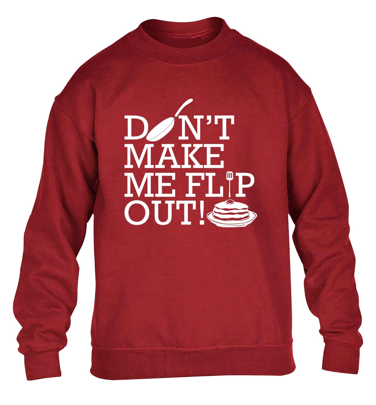 Don't make me flip out children's grey sweater 12-13 Years