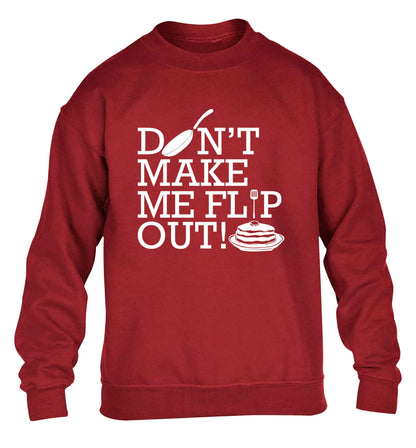 Don't make me flip out children's grey sweater 12-13 Years