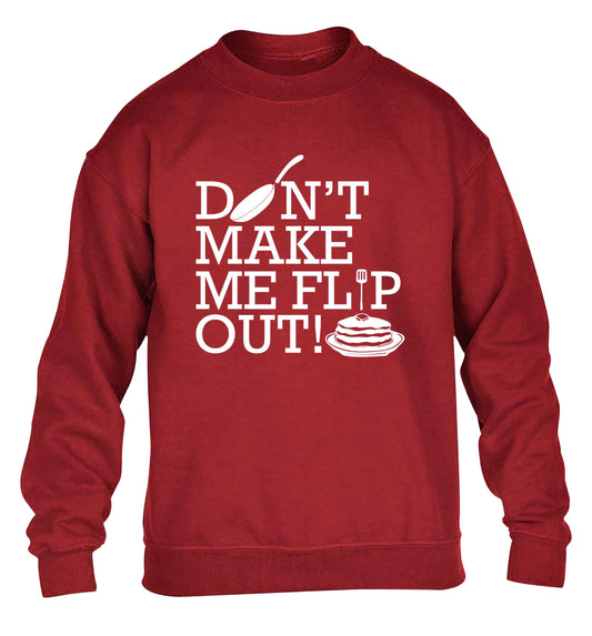 Don't make me flip out children's grey sweater 12-13 Years