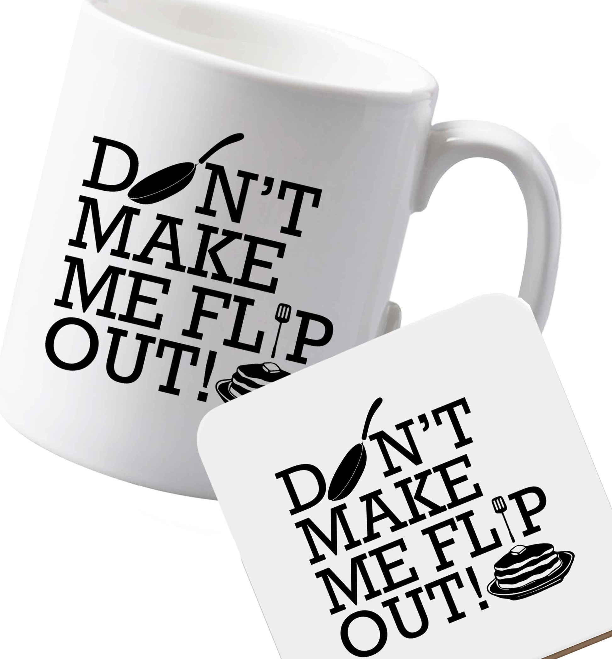 10 oz Ceramic mug and coaster Favourite Type Pan Pancake both sides