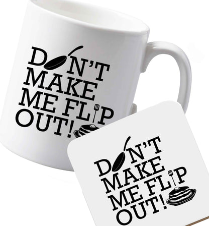 10 oz Ceramic mug and coaster Favourite Type Pan Pancake both sides