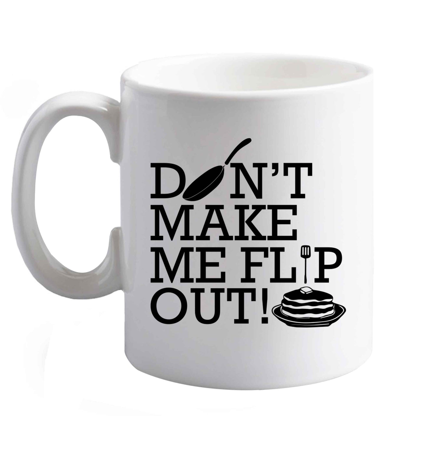10 oz Favourite Type Pan Pancake ceramic mug right handed