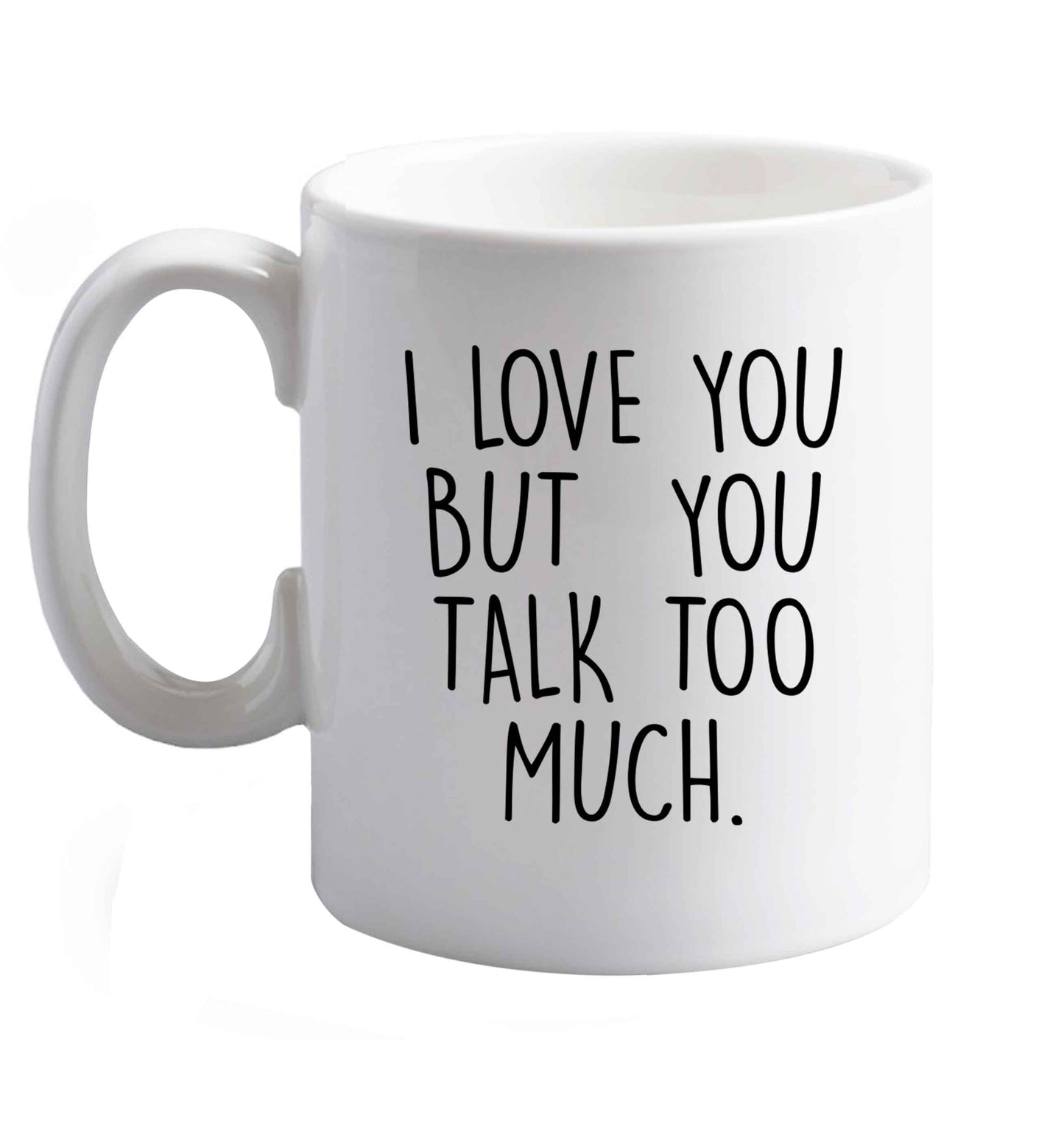 10 oz Favourite Type Pan Pancake ceramic mug right handed