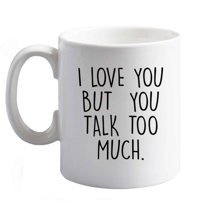 10 oz Favourite Type Pan Pancake ceramic mug right handed