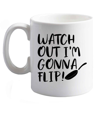 10 oz Favourite Type Pan Pancake ceramic mug right handed