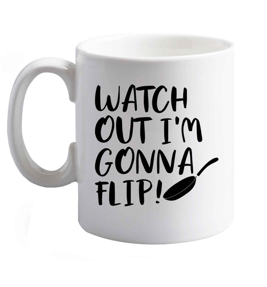10 oz Favourite Type Pan Pancake ceramic mug right handed