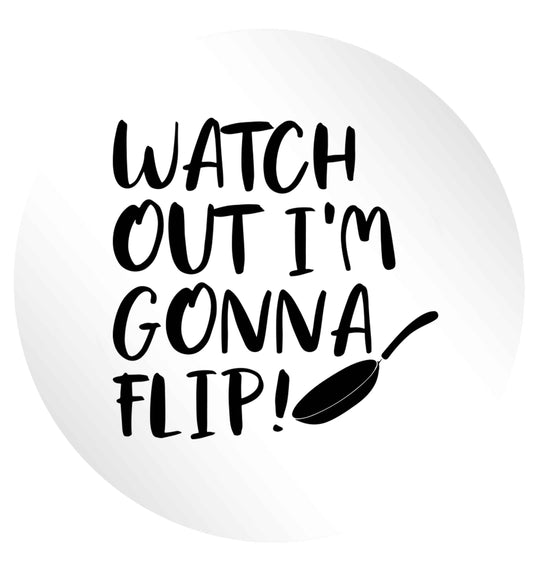 Watch out I'm gonna flip! 24 @ 45mm matt circle stickers