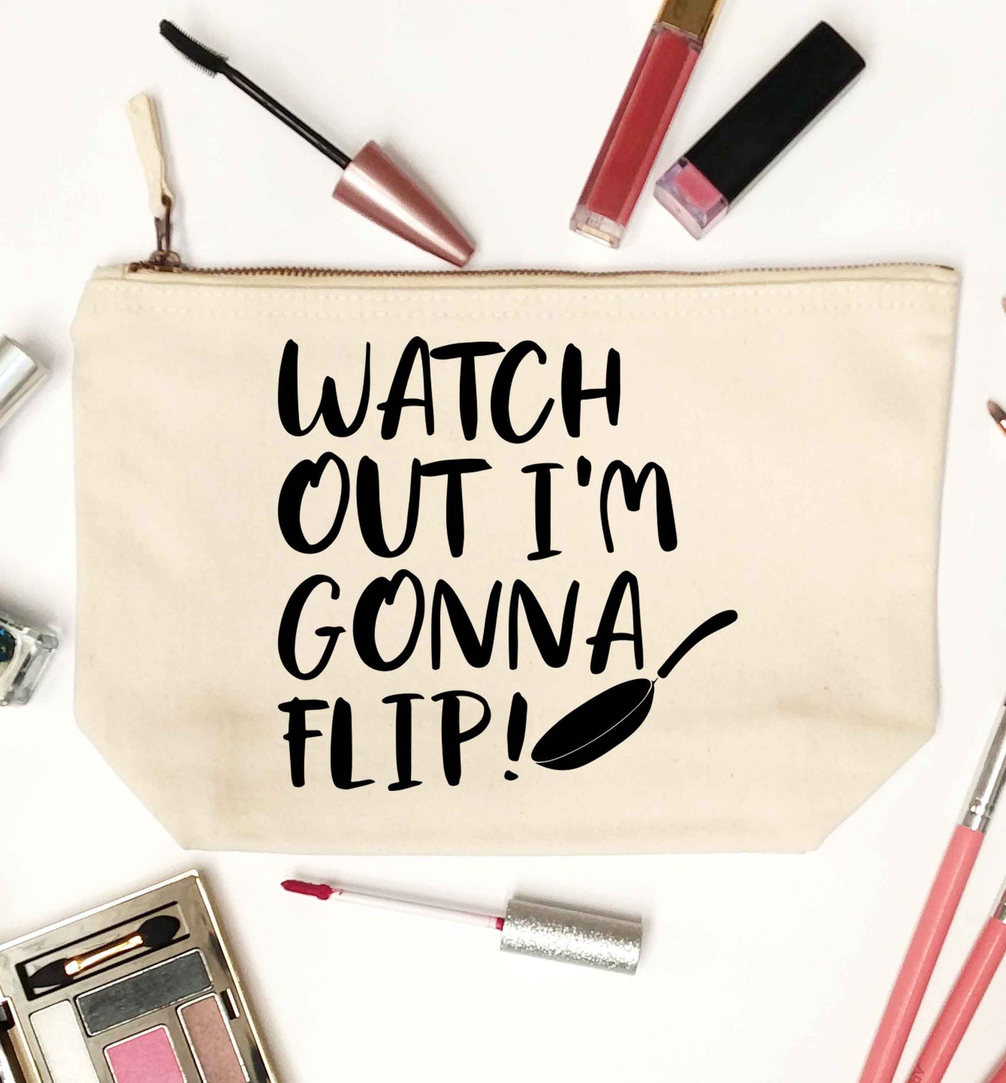Watch out I'm gonna flip! natural makeup bag