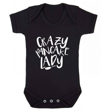 Crazy pancake lady baby vest black 18-24 months