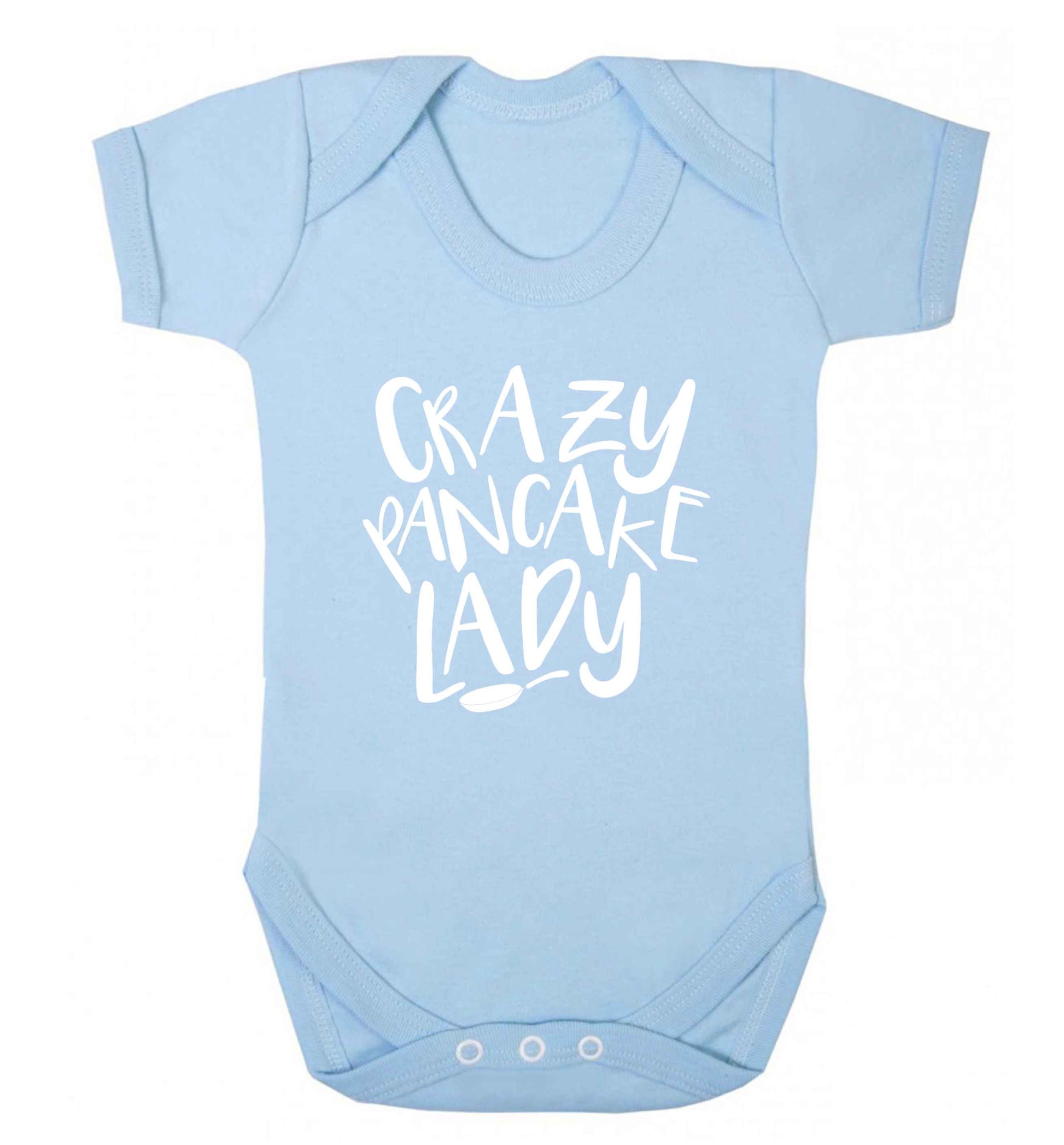 Crazy pancake lady baby vest pale blue 18-24 months