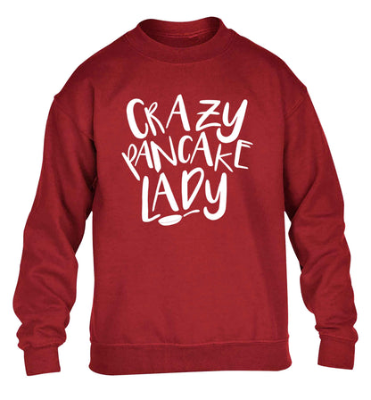 Crazy pancake lady children's grey sweater 12-13 Years