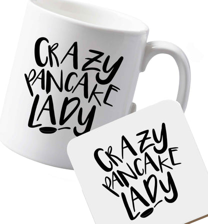 10 oz Ceramic mug and coaster Favourite Type Pan Pancake both sides