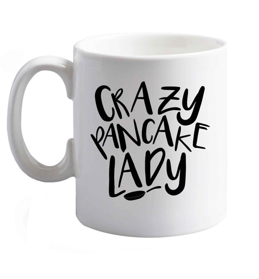 10 oz Favourite Type Pan Pancake ceramic mug right handed