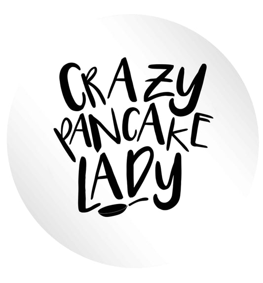 Crazy pancake lady 24 @ 45mm matt circle stickers