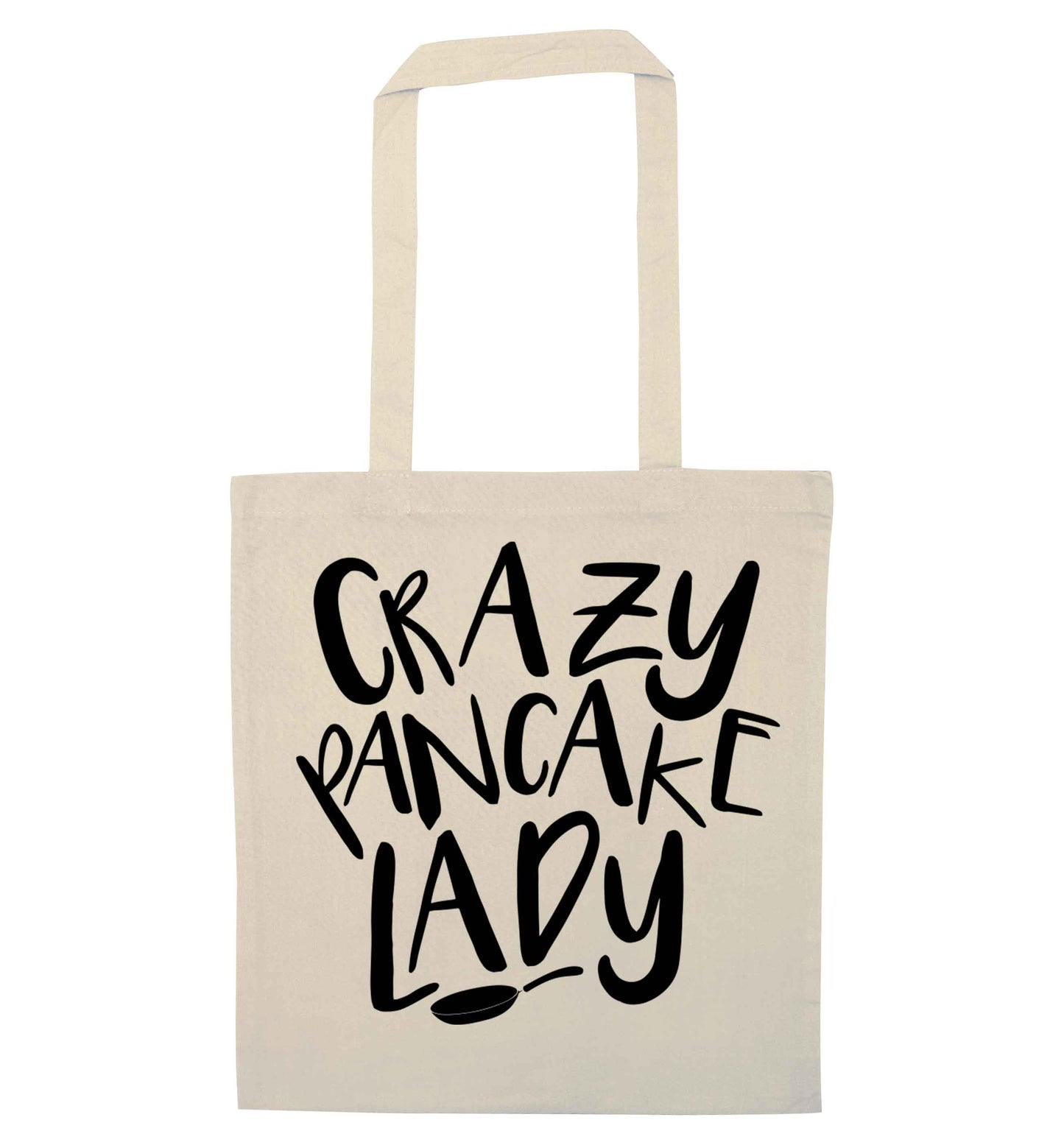 Crazy pancake lady natural tote bag