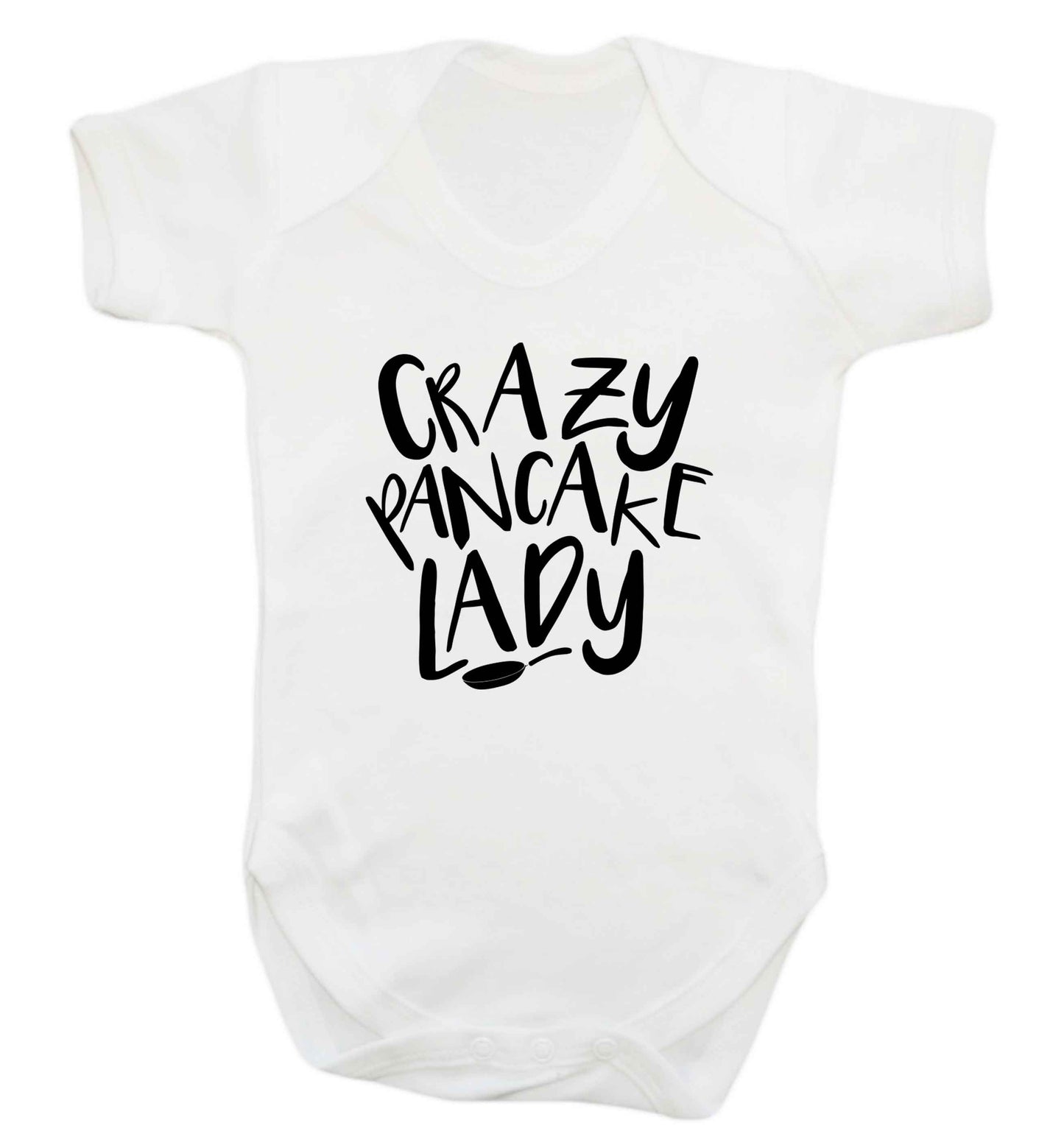 Crazy pancake lady baby vest white 18-24 months