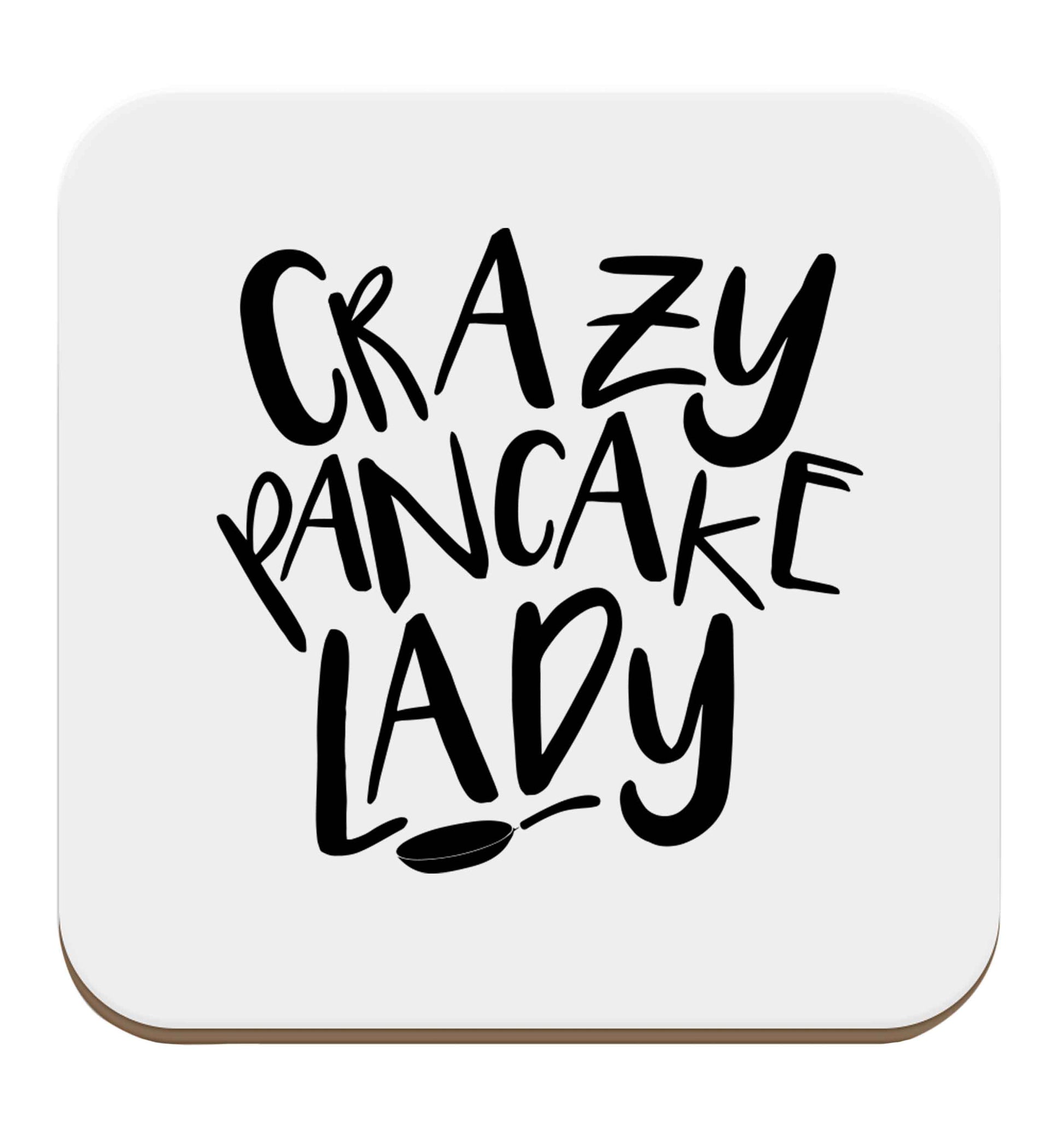 Crazy pancake lady set of four coasters