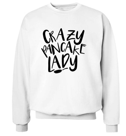 Crazy pancake lady adult's unisex white sweater 2XL