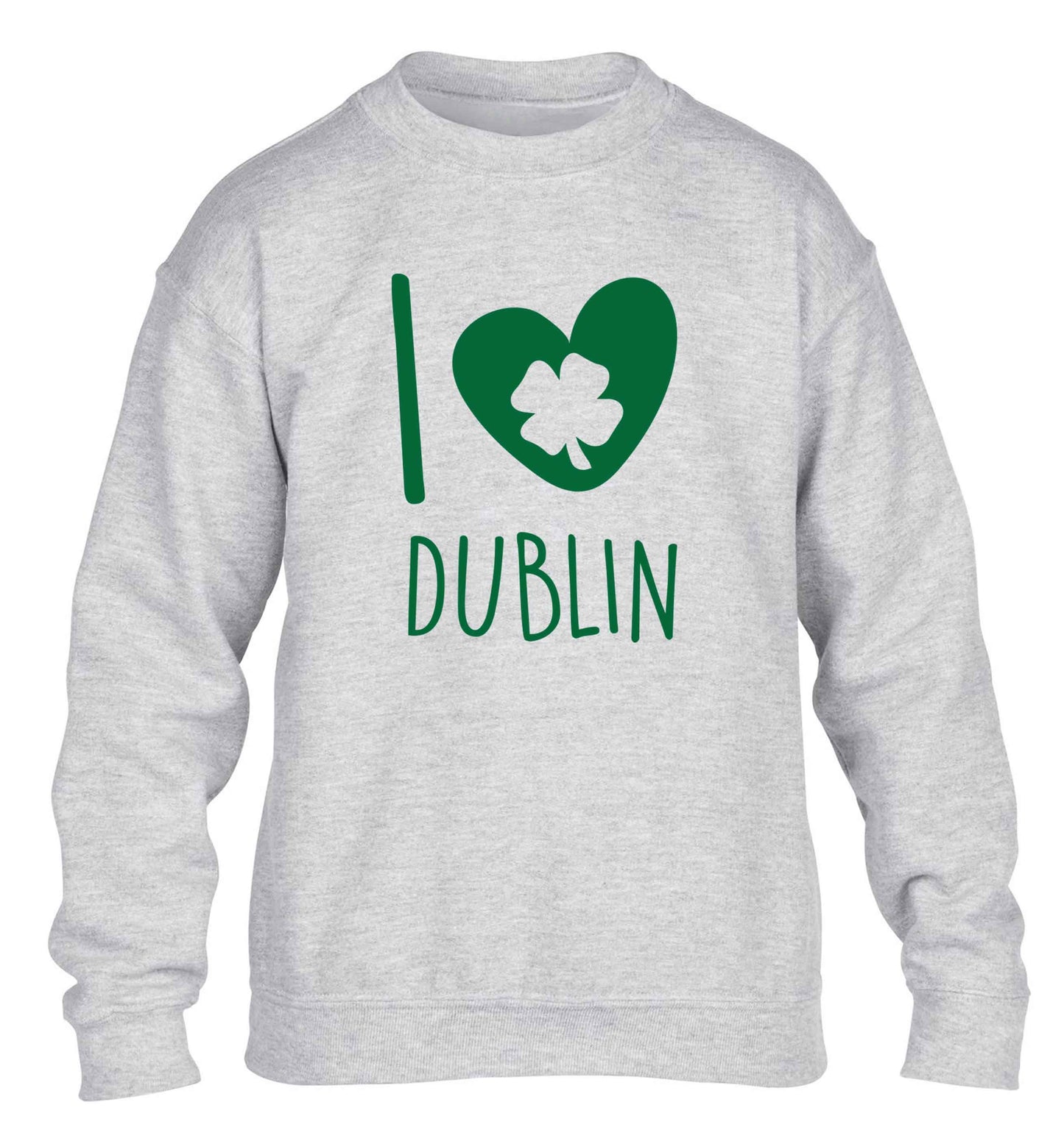 I love Dublin children's grey sweater 12-13 Years