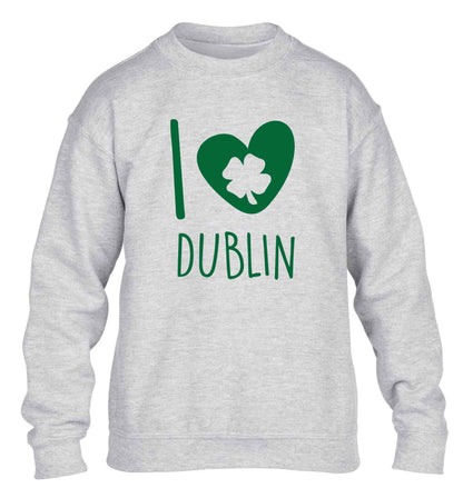 I love Dublin children's grey sweater 12-13 Years