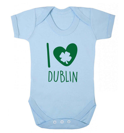 I love Dublin baby vest pale blue 18-24 months