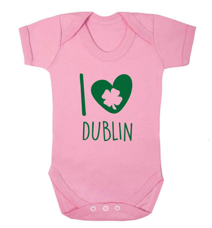 I love Dublin baby vest pale pink 18-24 months