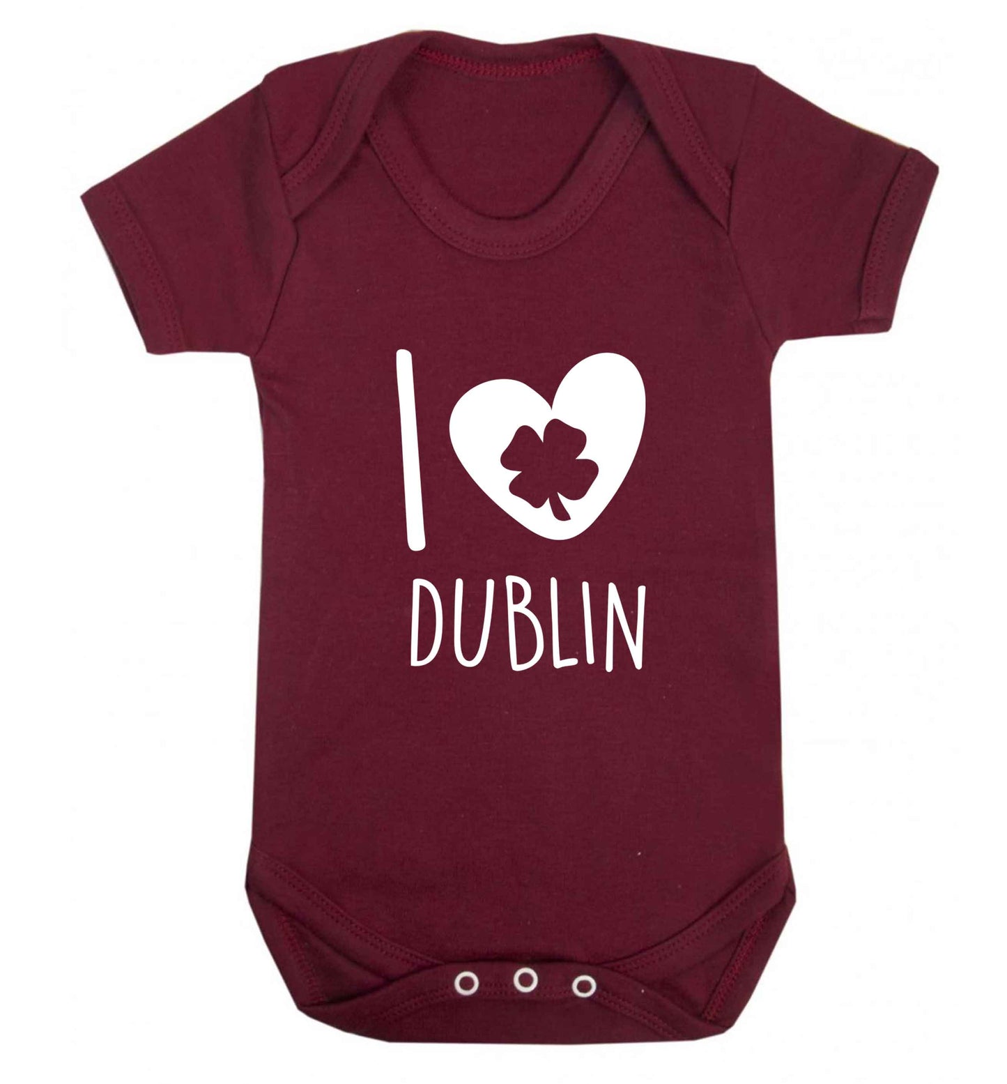 I love Dublin baby vest maroon 18-24 months