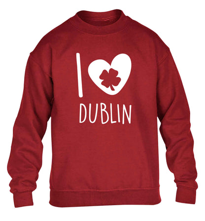 I love Dublin children's grey sweater 12-13 Years