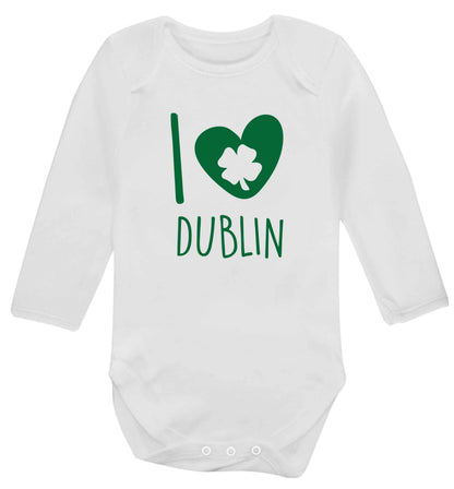 I love Dublin baby vest long sleeved white 6-12 months
