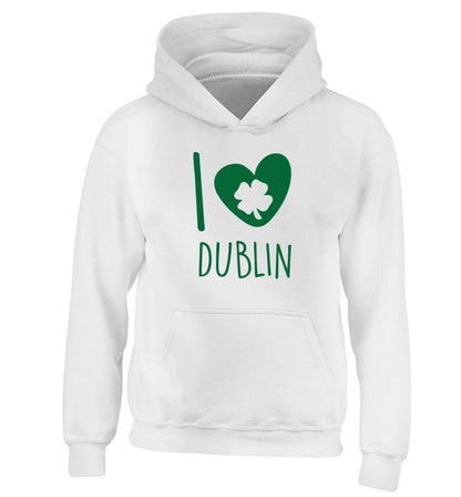 I love Dublin children's white hoodie 12-13 Years