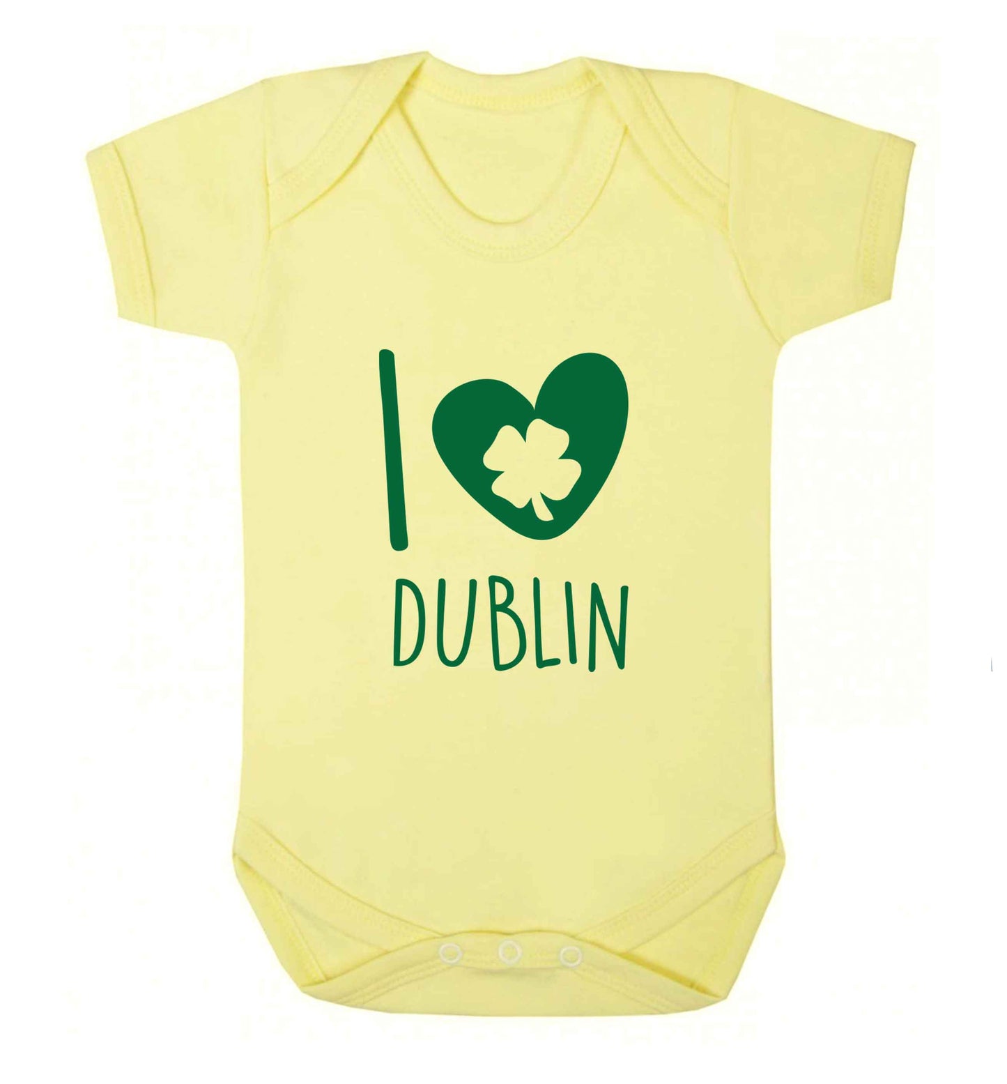 I love Dublin baby vest pale yellow 18-24 months