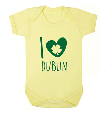 I love Dublin baby vest pale yellow 18-24 months