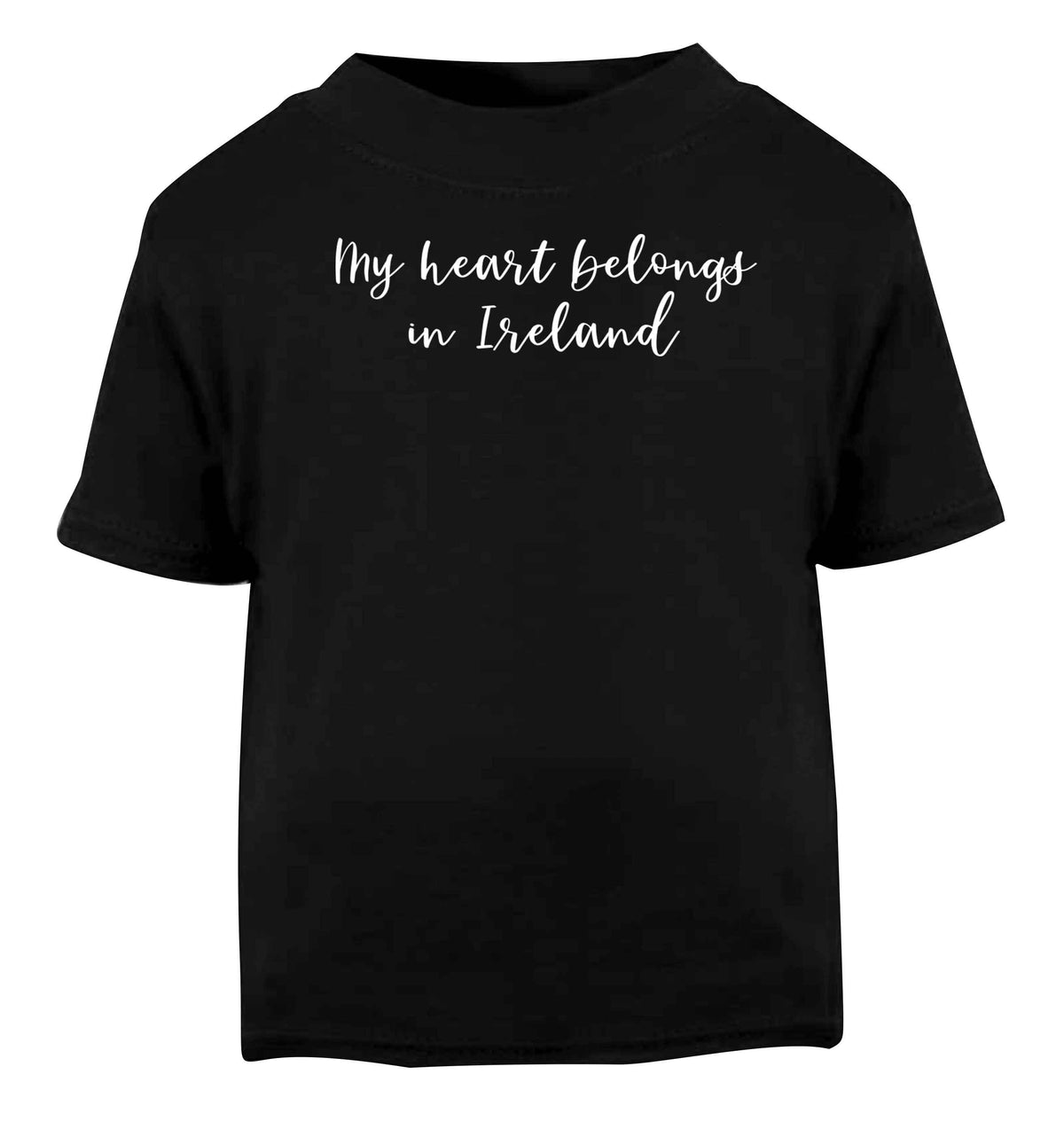 My heart belongs in Ireland Black baby toddler Tshirt 2 years