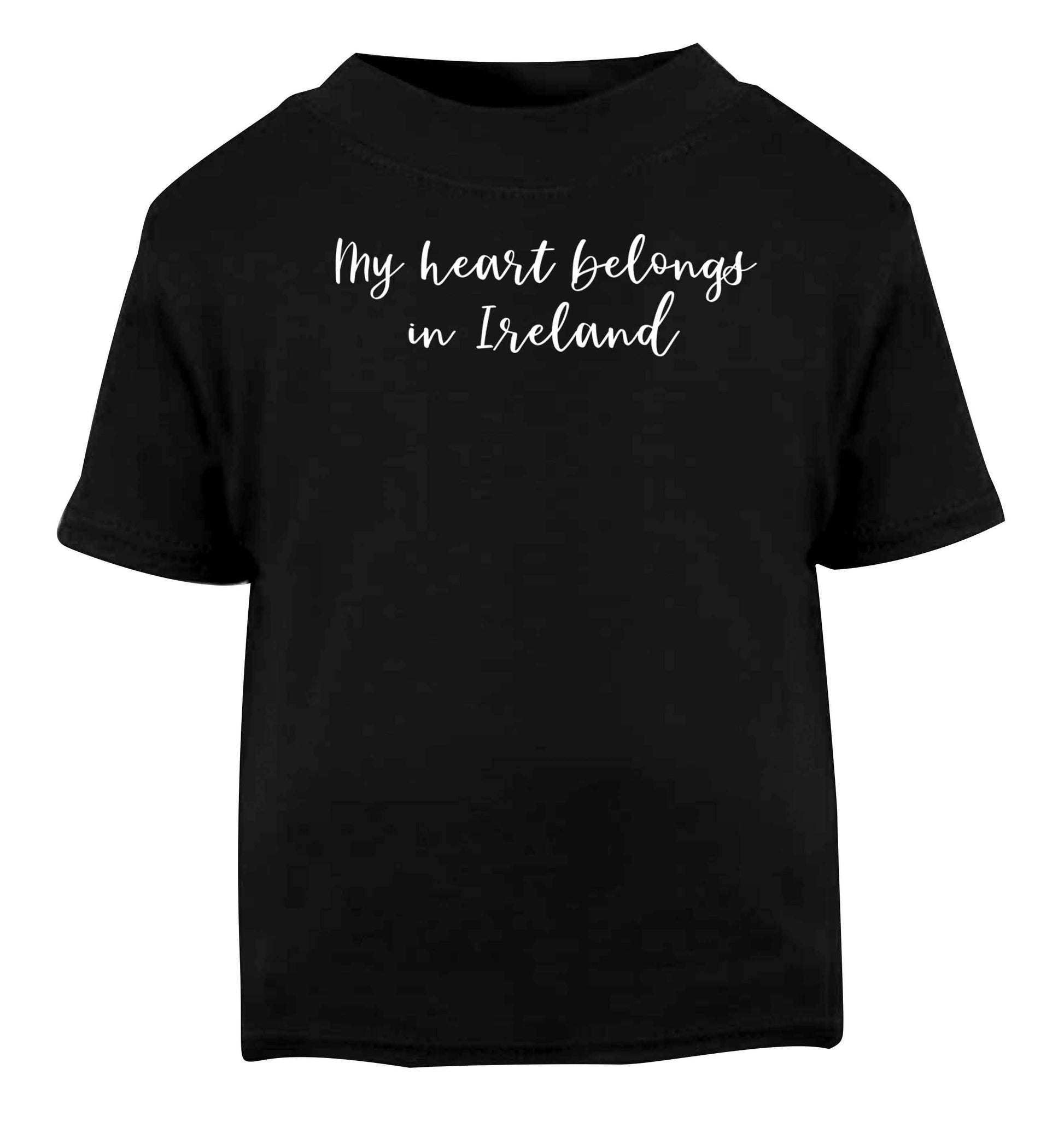 My heart belongs in Ireland Black baby toddler Tshirt 2 years