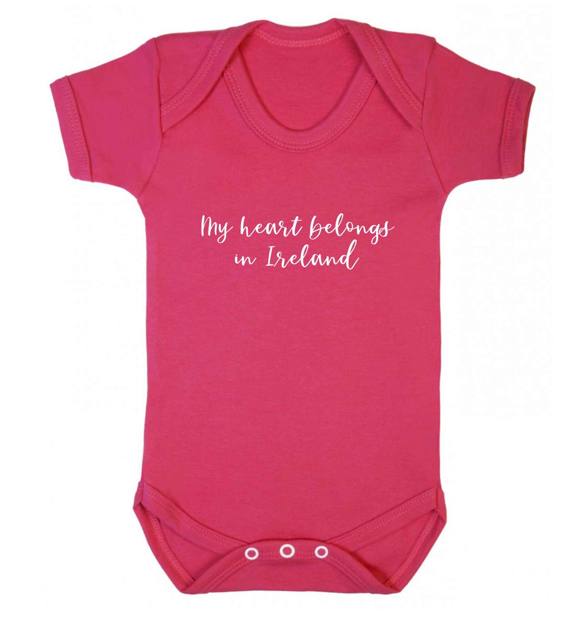 My heart belongs in Ireland baby vest dark pink 18-24 months