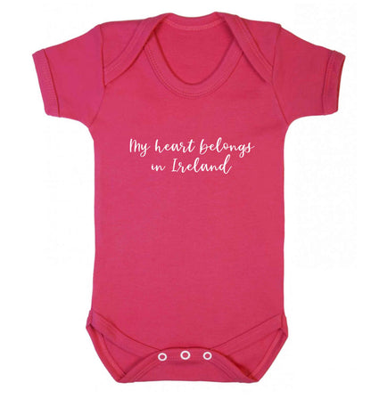 My heart belongs in Ireland baby vest dark pink 18-24 months