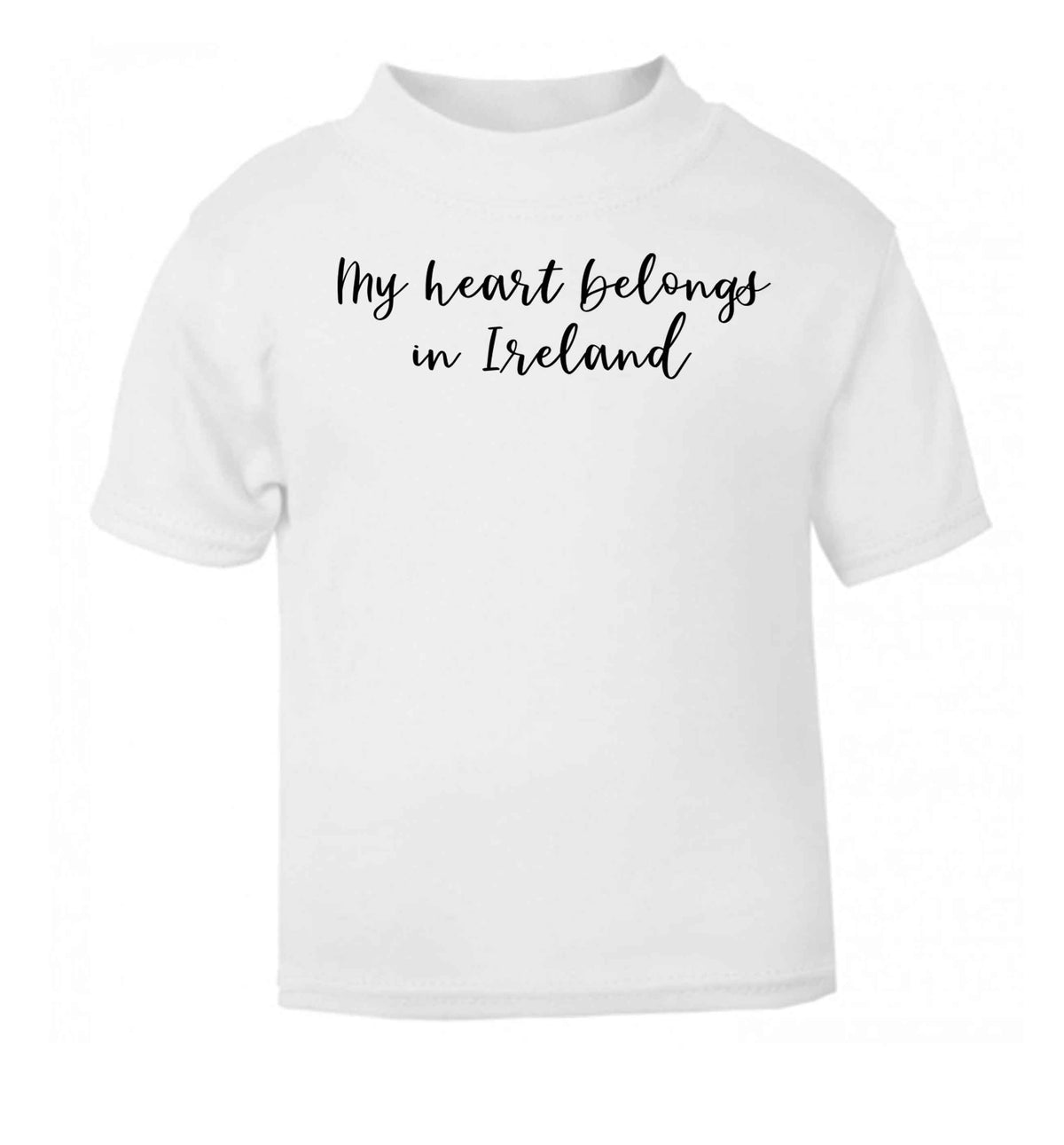 My heart belongs in Ireland white baby toddler Tshirt 2 Years