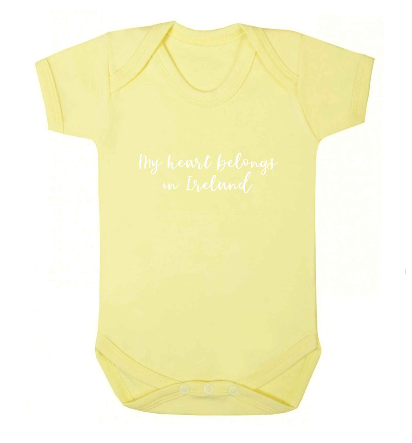 My heart belongs in Ireland baby vest pale yellow 18-24 months
