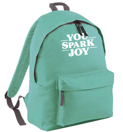 You spark joy mint adults backpack