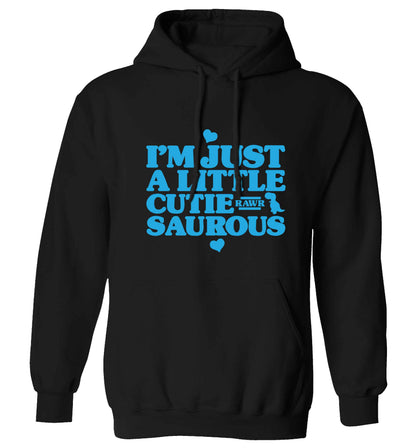 I'm just a little cutiesaurous adults unisex black hoodie 2XL