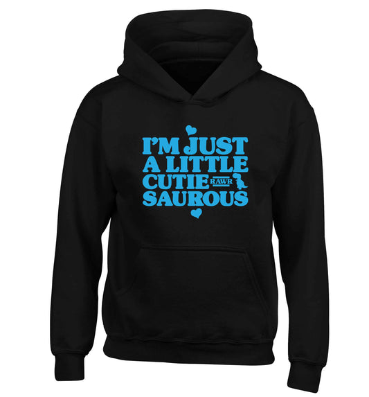 I'm just a little cutiesaurous children's black hoodie 12-13 Years