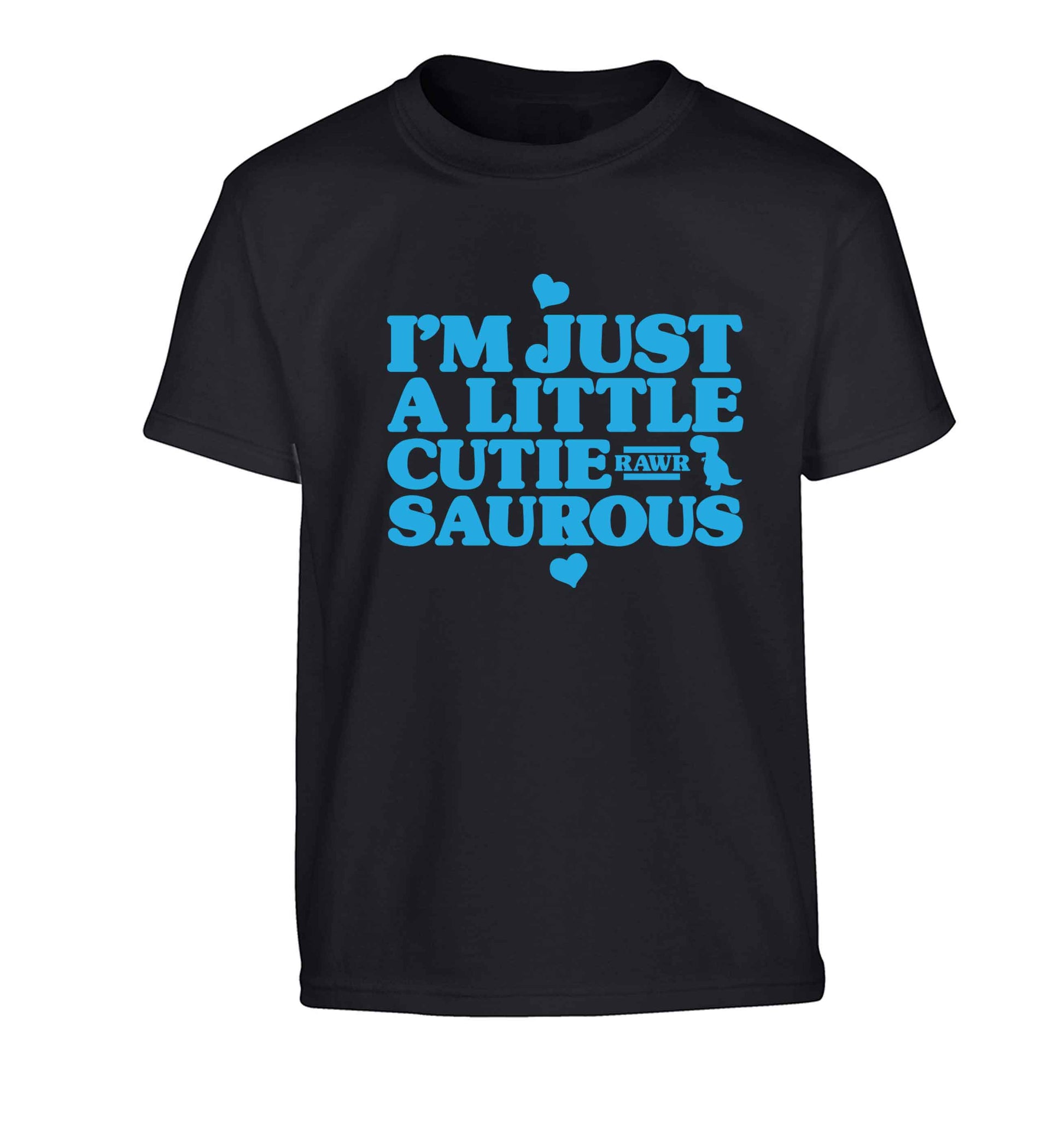 I'm just a little cutiesaurous Children's black Tshirt 12-13 Years