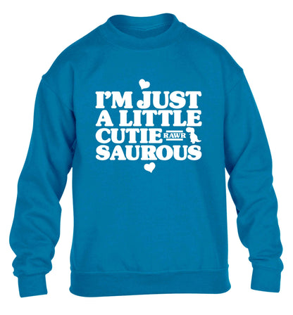 I'm just a little cutiesaurous children's blue sweater 12-13 Years