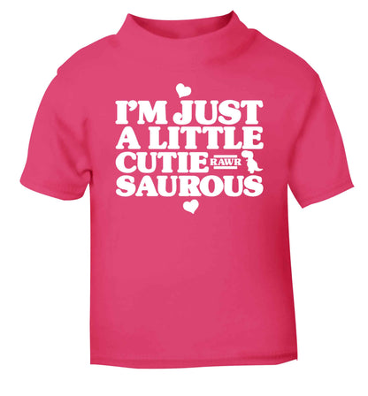 I'm just a little cutiesaurous pink baby toddler Tshirt 2 Years