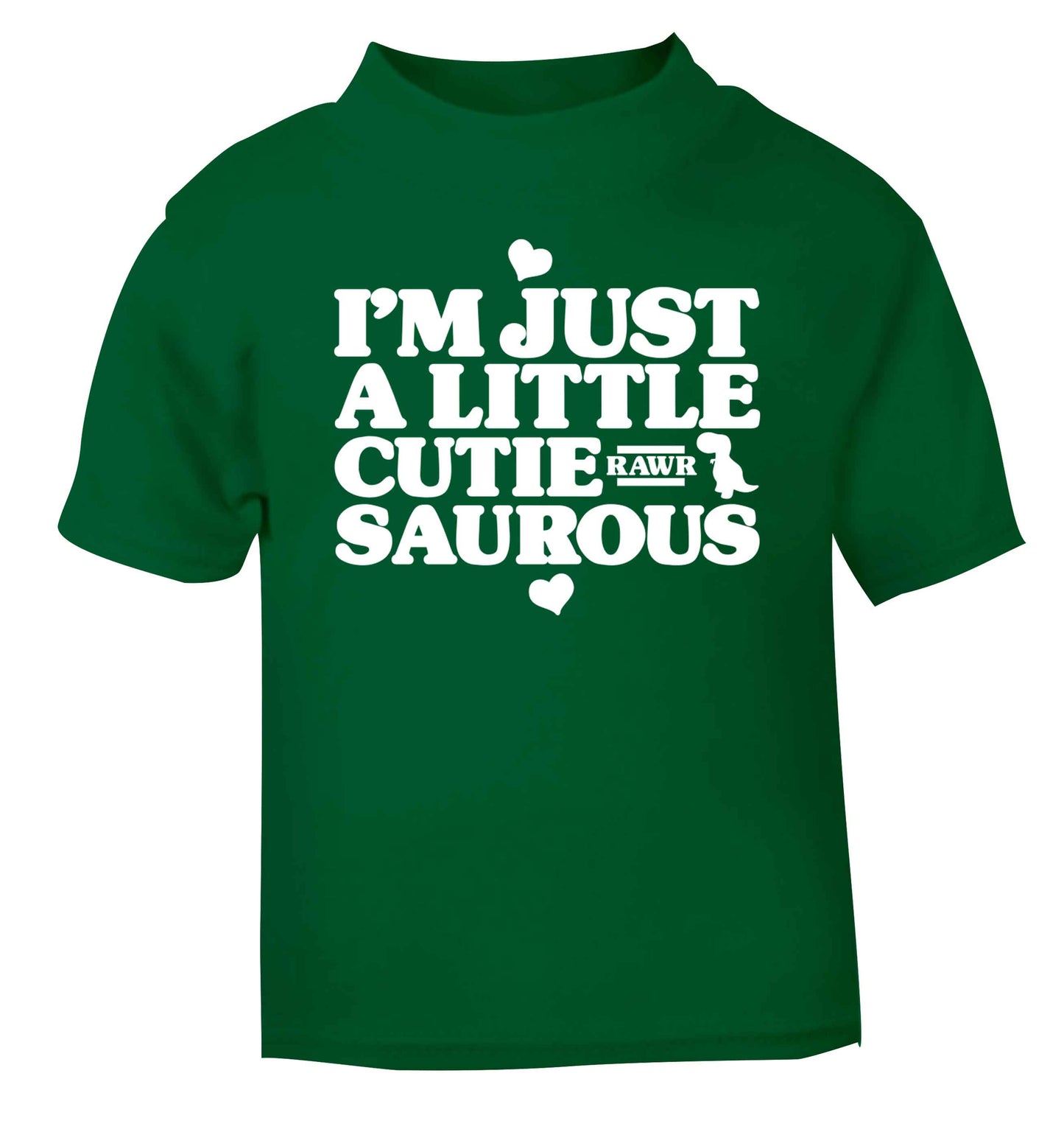 I'm just a little cutiesaurous green baby toddler Tshirt 2 Years